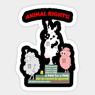 Animal Rights! Sticker